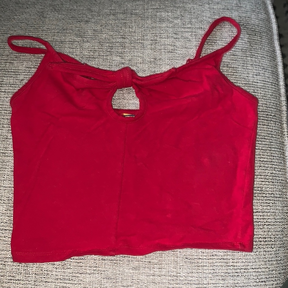Red crop top